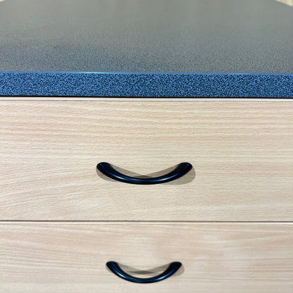 Charcoal and tan pedestal