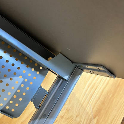 Rapidline Taupe Desk with Modesty Screen