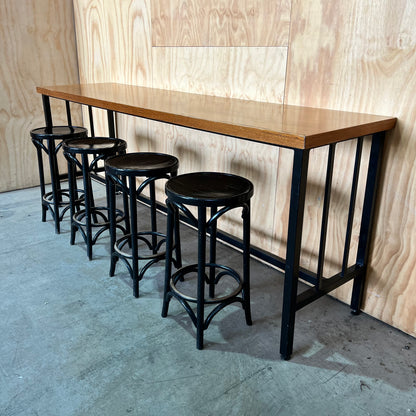 Long Timber Narrow High Bench Table