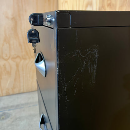 Excalibre Black 4-Drawer Vertical Filing Cabinet with keys