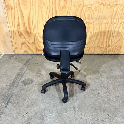 Pago Black Fabric Task Chair with Green Lever