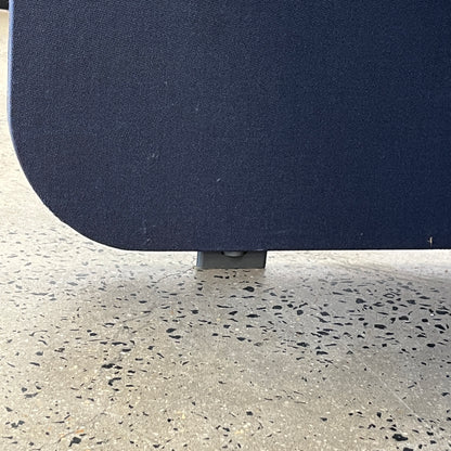 Zenith PRECINCT POD double sided in Blue with Wooden Laminate Desktop