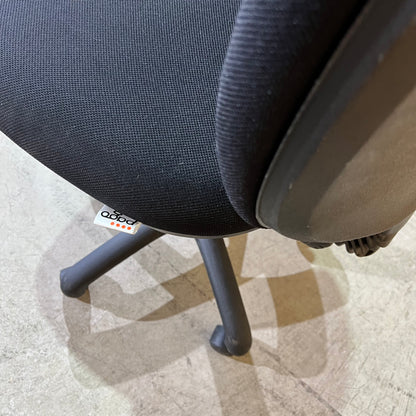 Pago Black Fabric Task Chair with Green Lever