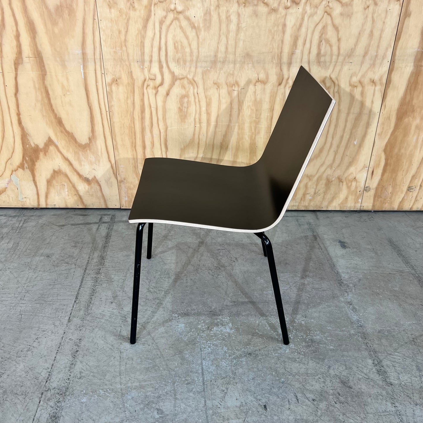 Black Plywood Stacking Chair
