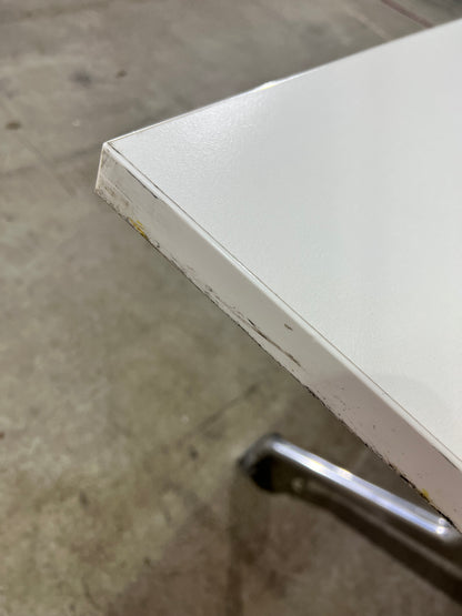 Large White Flip Table with Power Box