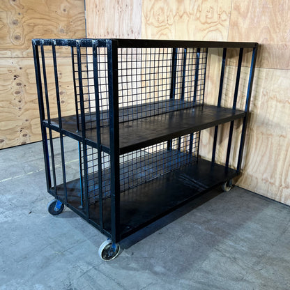 Black Metal Double Sided Trolley