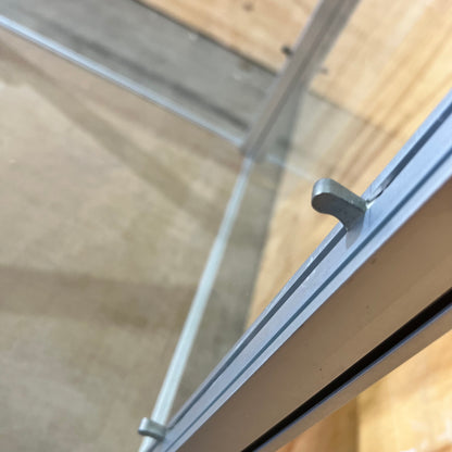 Aluminium and Glass Display Cabinet (Without Key)