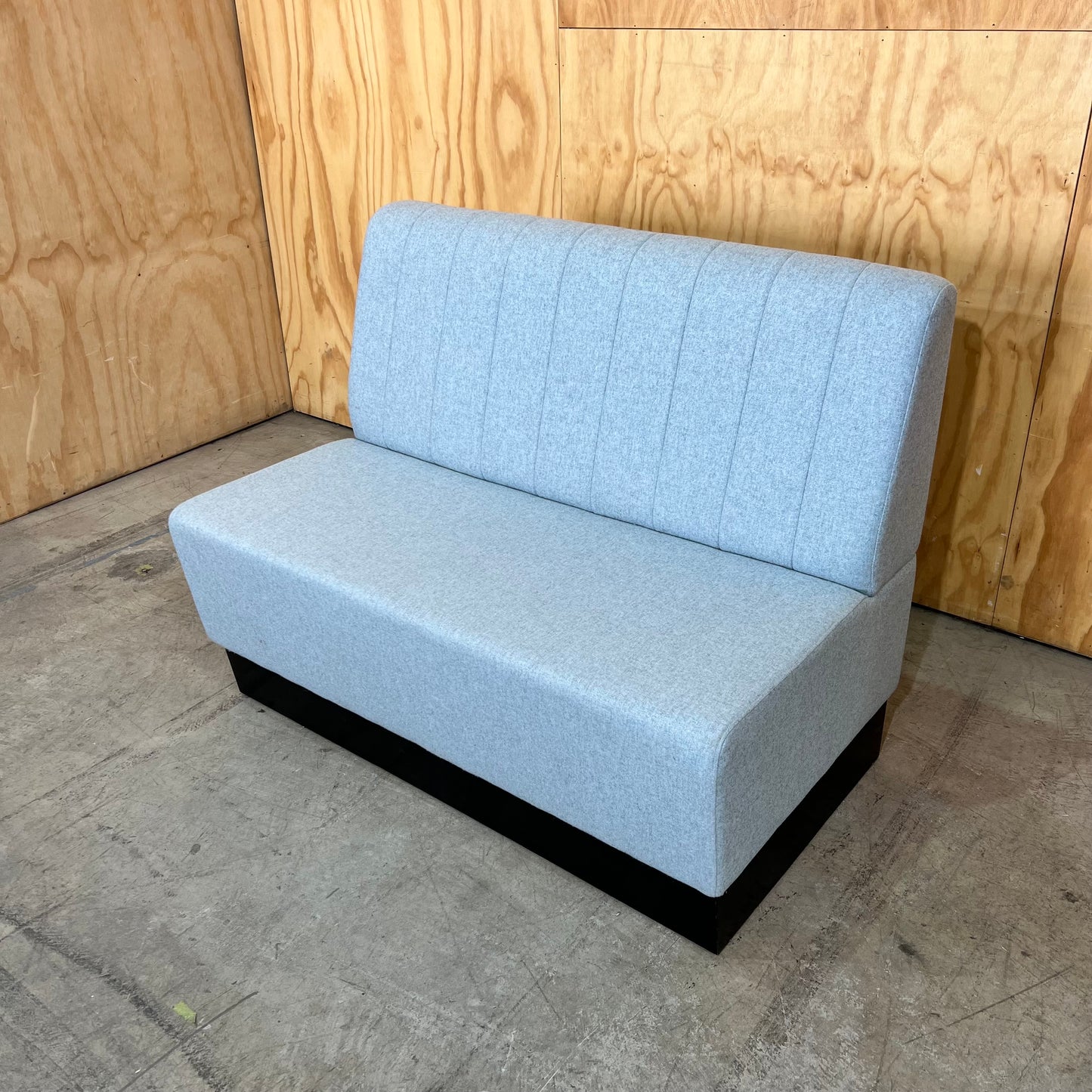Grey/Light Blue Two Person Booth Seat
