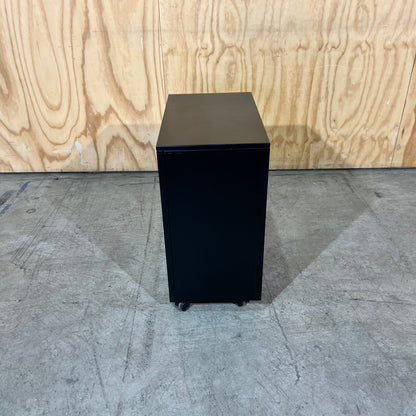 Slim Black Metal 3 Draw Pedestal