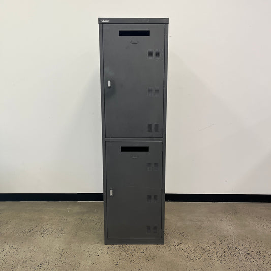 Coform Correspondence Single Bay Double Door Locker in Charcoal Grey