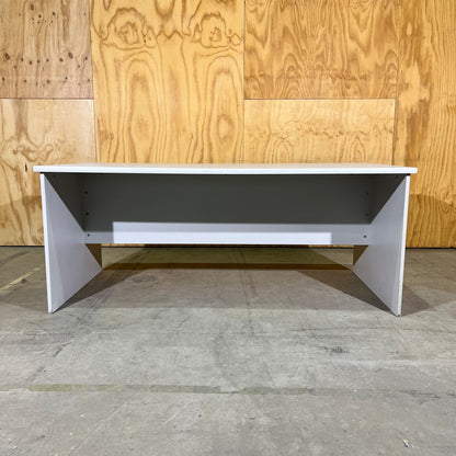 Light Grey Desk with Modesty Screen