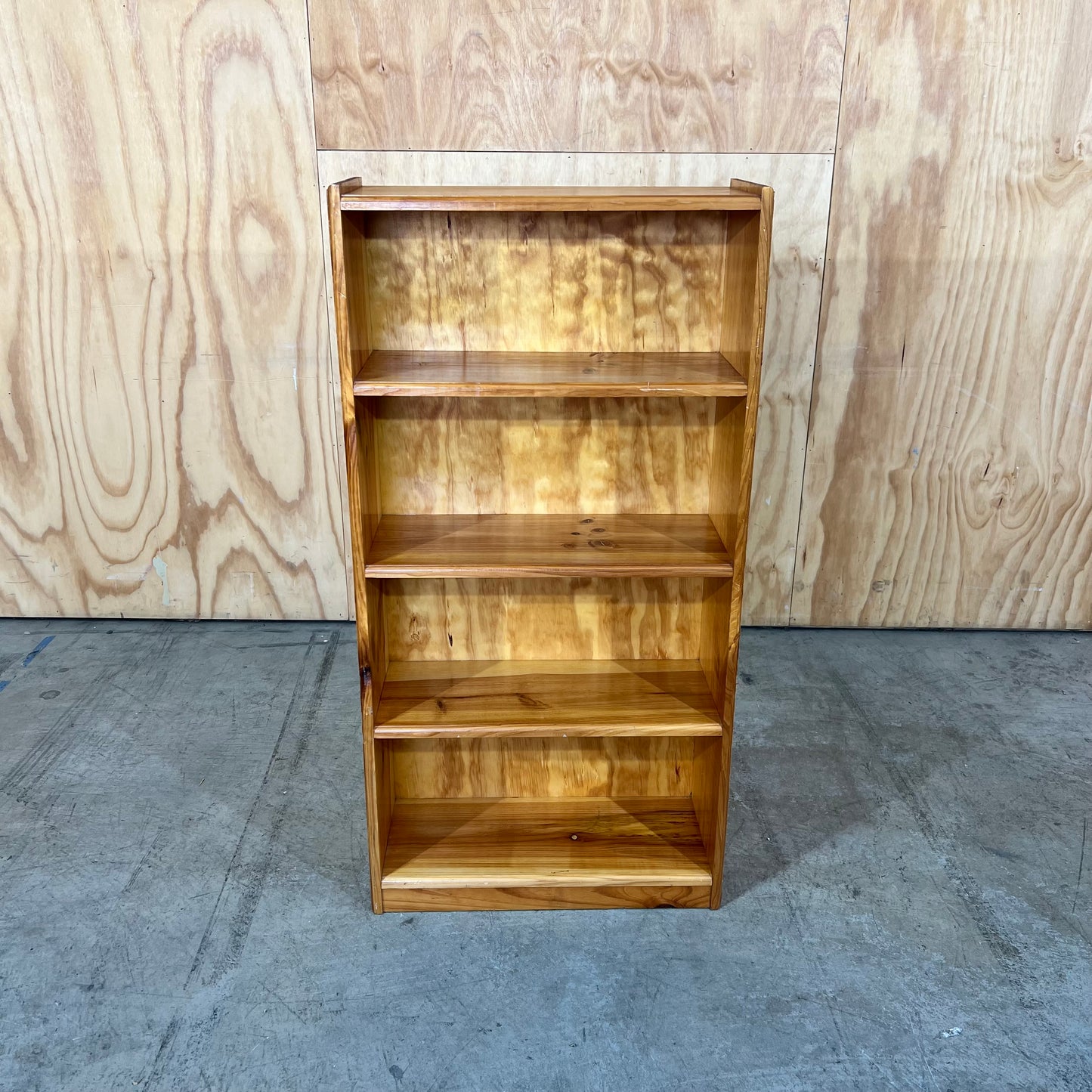 Solid Pine 4-Tier Bookshelf