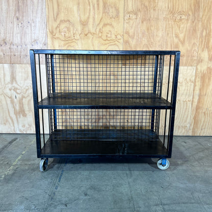 Black Metal Double Sided Trolley