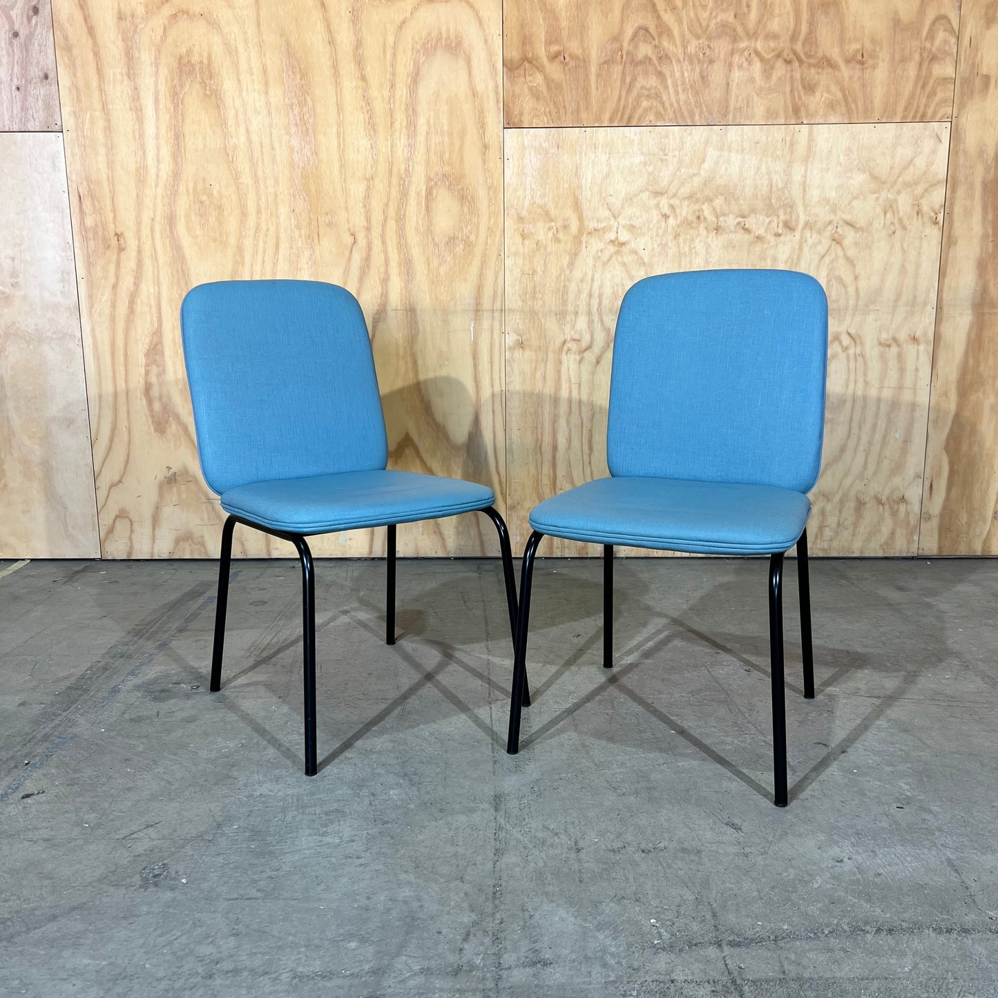Blue Vinyl Wrap Chairs