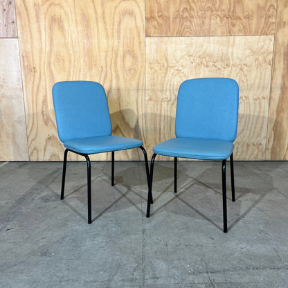 Blue Vinyl Wrap Chairs