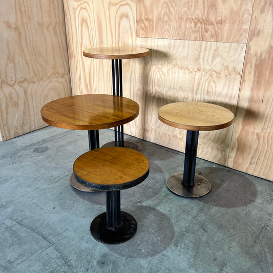 Industrial Round Hardwood Table