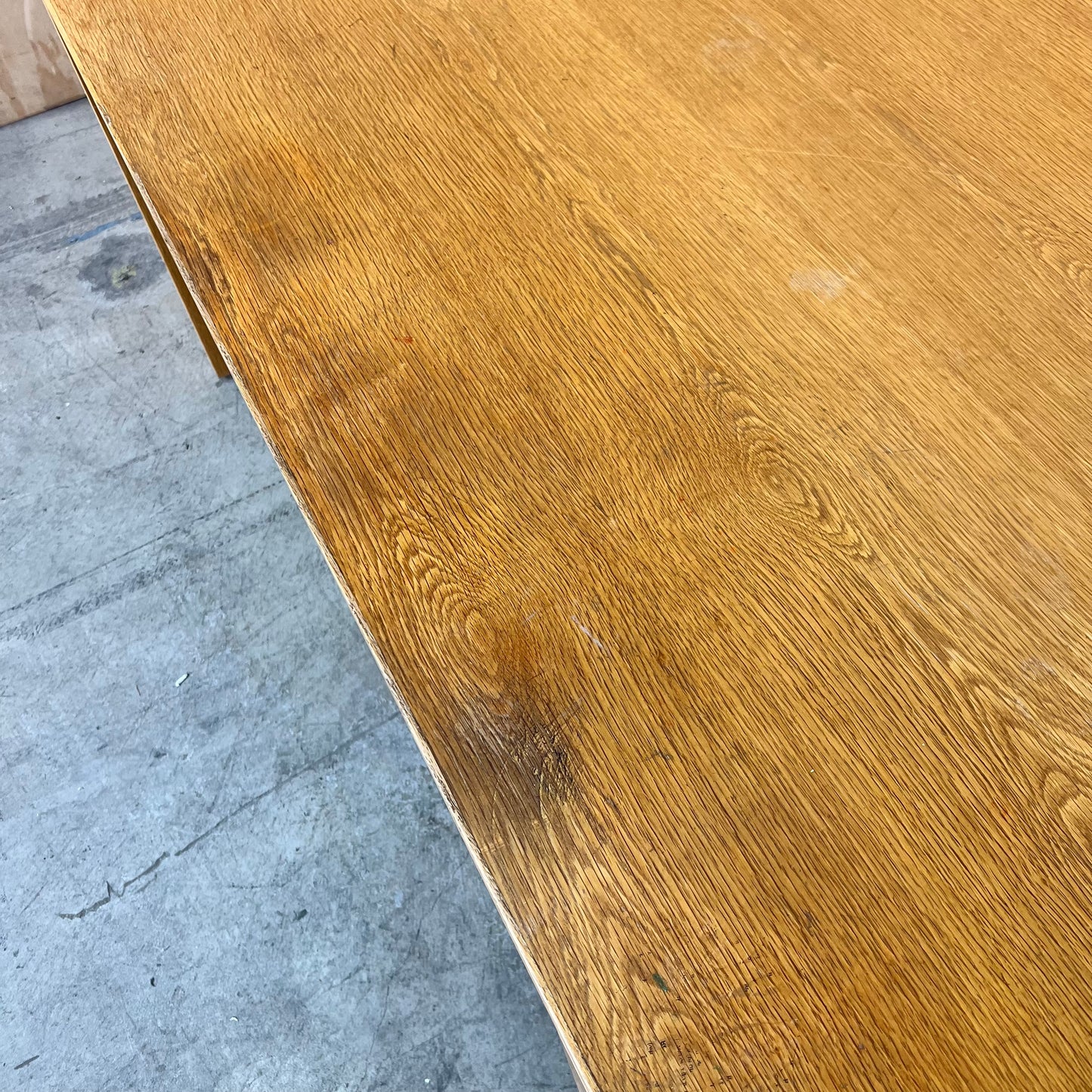Mid Century Oak Veneer Desk with Drawers