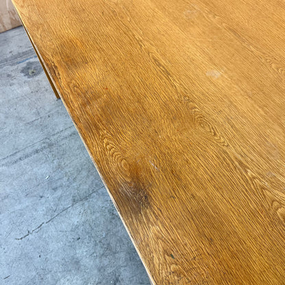Mid Century Oak Veneer Desk with Drawers