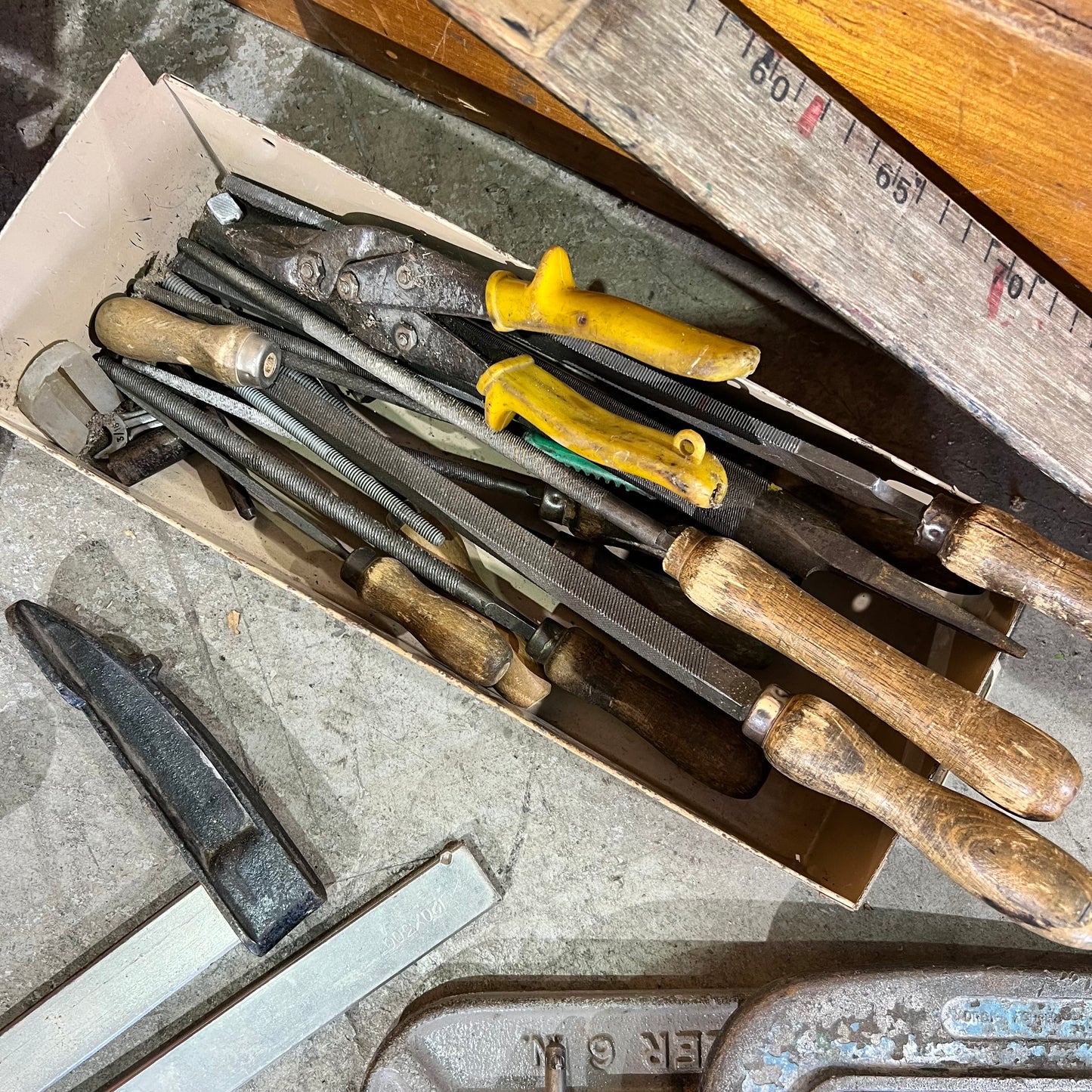 Vintage Carpenter's Hand Tool Collection & Timber Tote