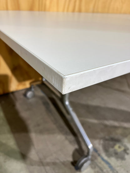 Large White Flip Table with Power Box