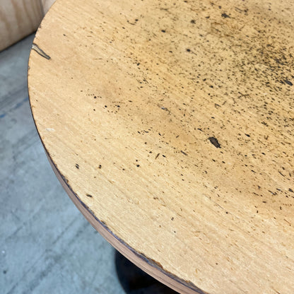Industrial Round Ash Timber Bar Table