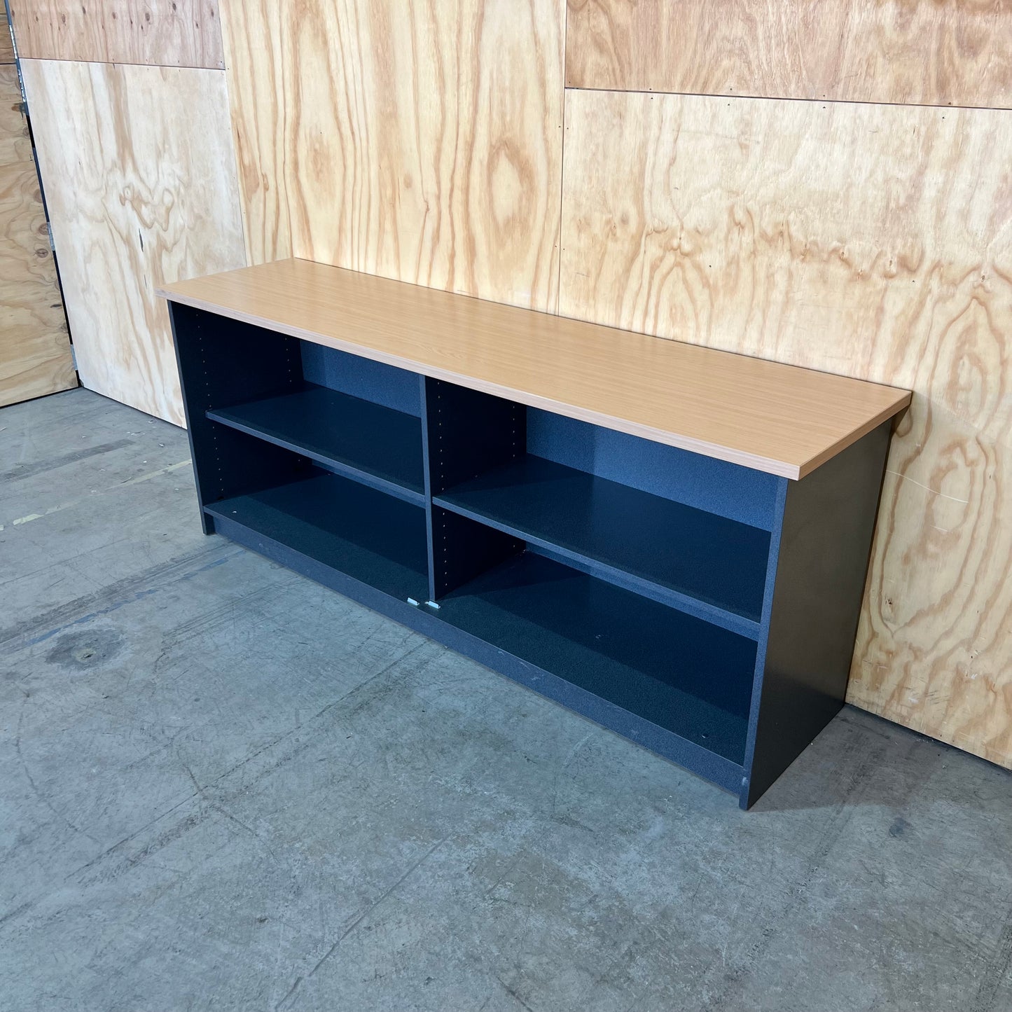 Open Timber and Slate Laminate Sideboard