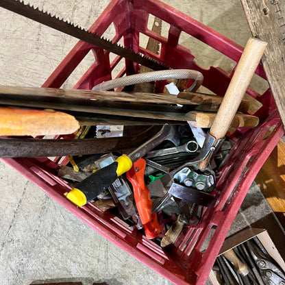 Vintage Carpenter's Hand Tool Collection & Timber Tote