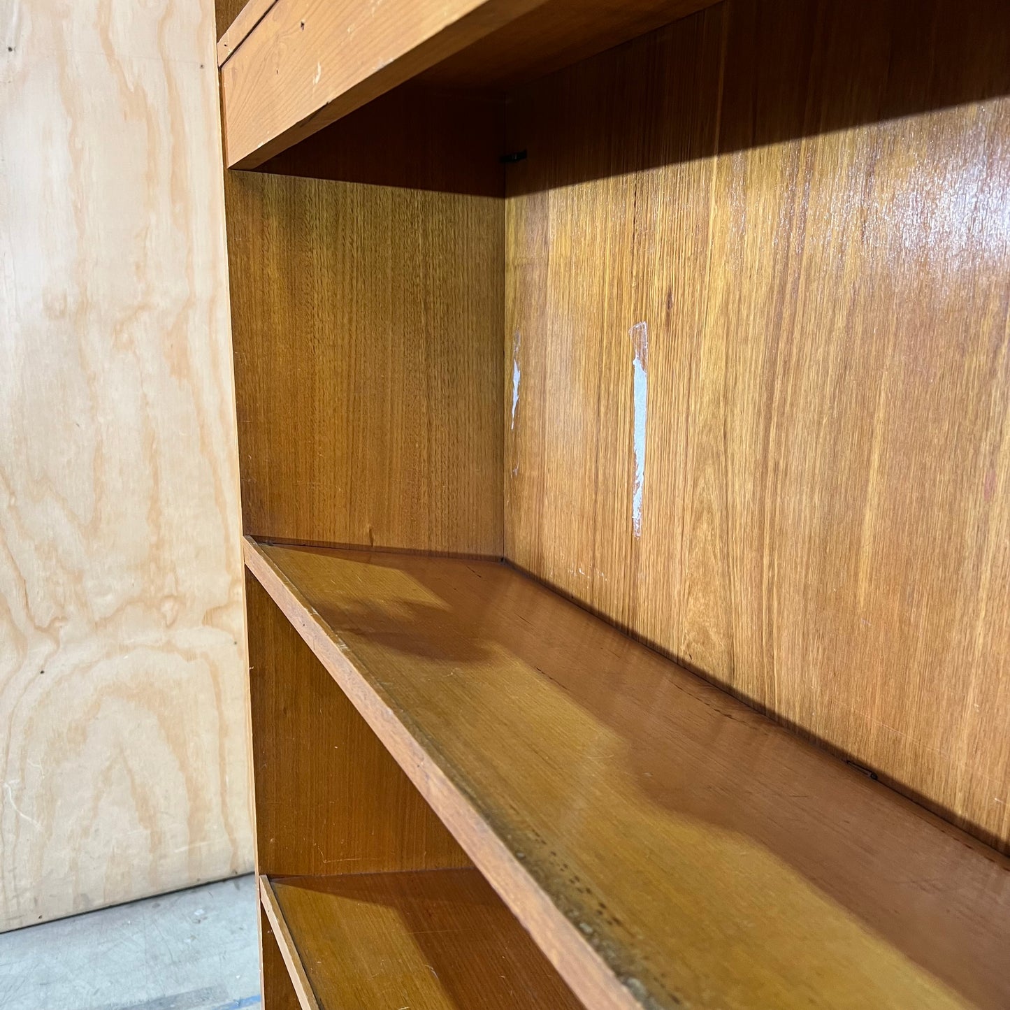 Vintage Mid-Century Timber Library Book Shelf
