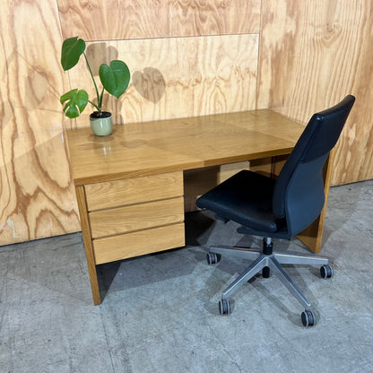 Small Mid Century Timber Desk with Drawers
