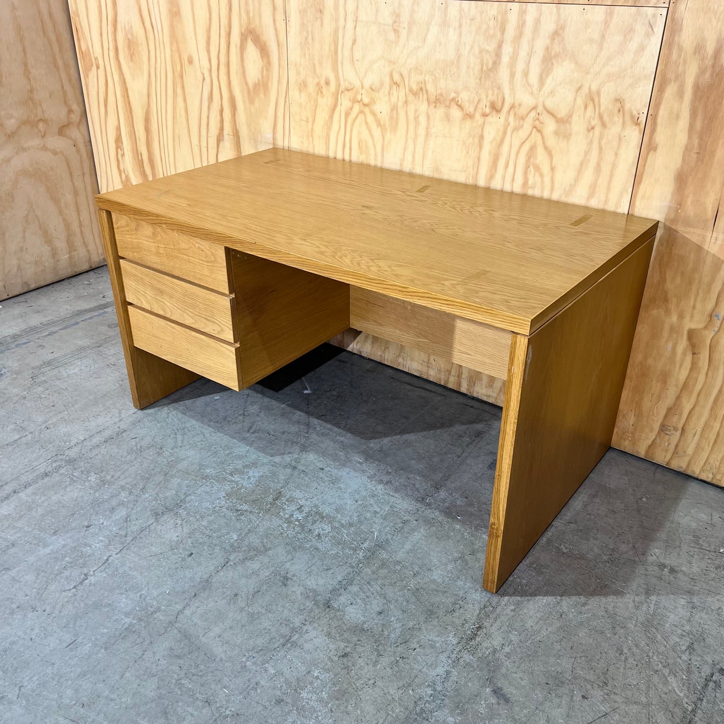 Small Mid Century Timber Desk with Drawers