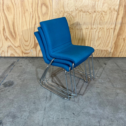 Mark Perry Teal Stackable Sled Chair