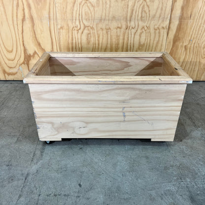 Timber Planter on Castor Wheels