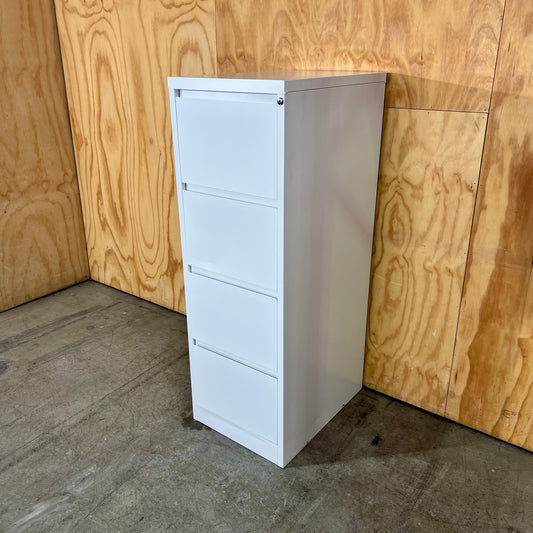 White 4-Drawer Vertical Filing Cabinet