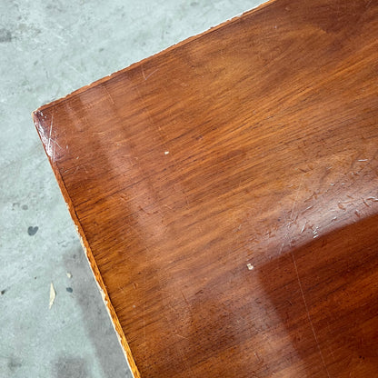 Custom Timber and Steel Boardroom Table with Integrated Overhead Lighting