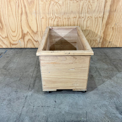Timber Planter on Castor Wheels
