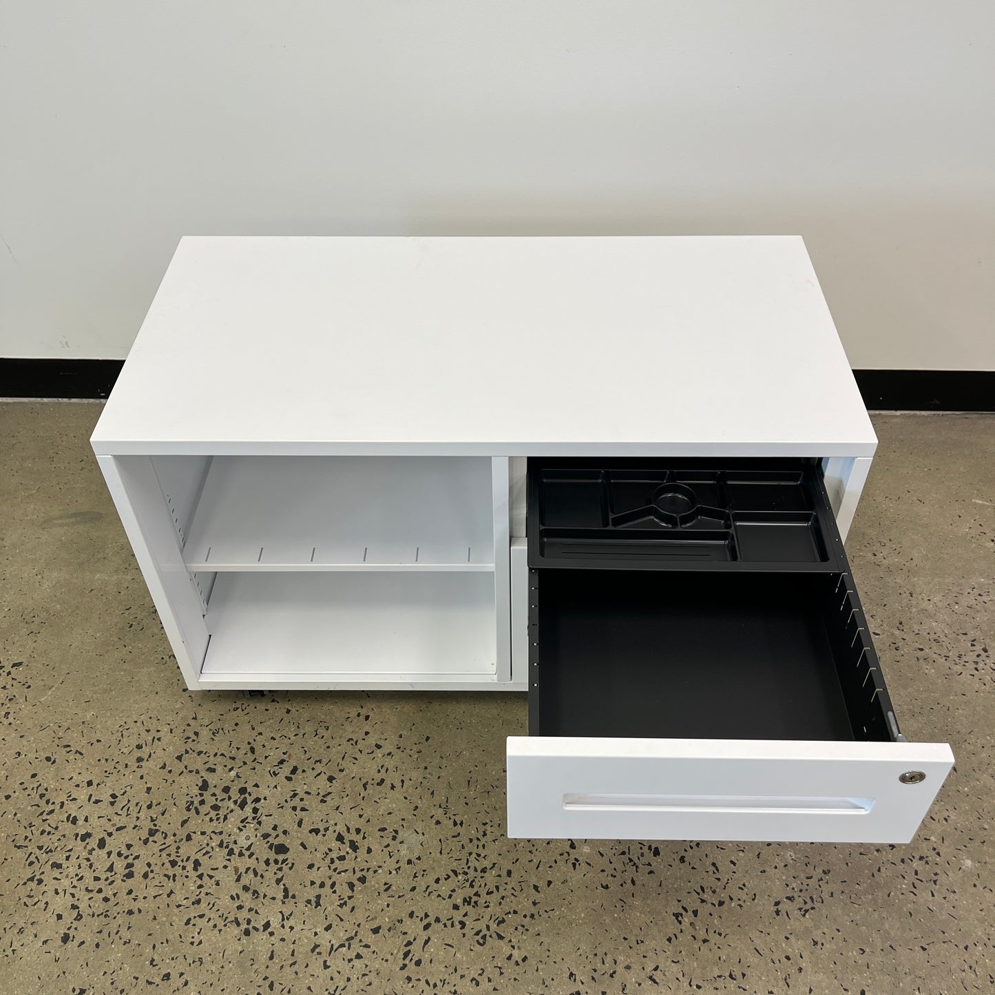 White Open Caddy Unit