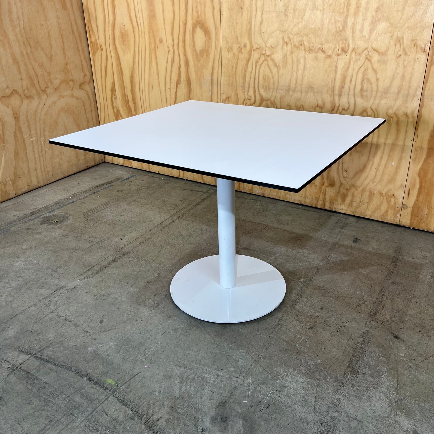 Square Table in White Laminate