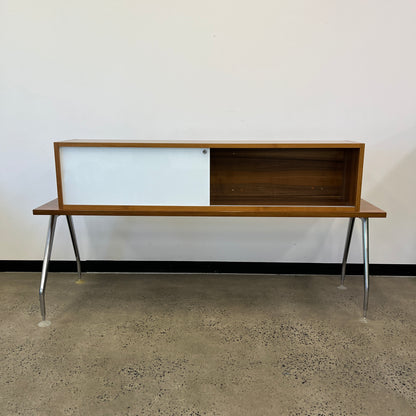 Schiavello Wall-Mounted Hanging Sideboard with Glass Sliding Doors