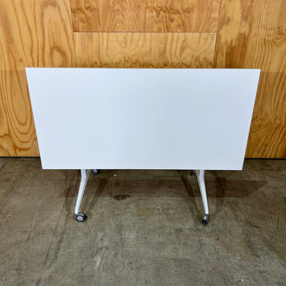 White flip top desk