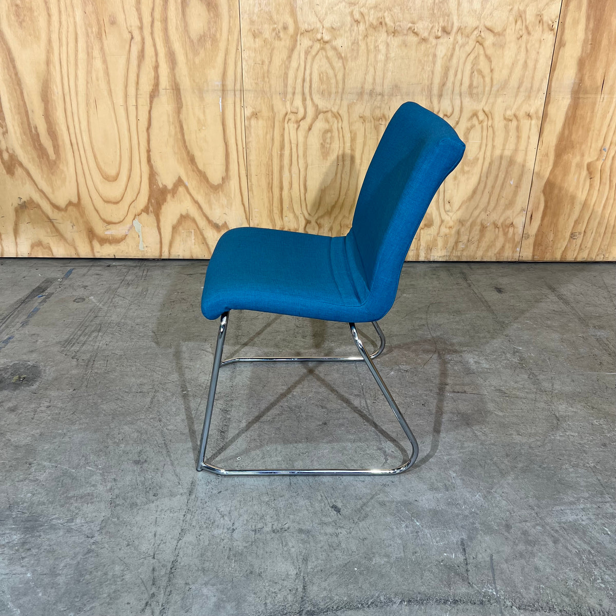 Mark Perry Teal Stackable Sled Chair