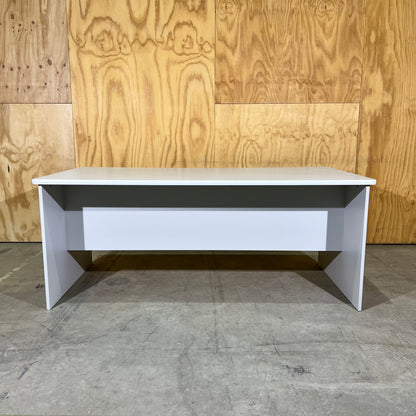 Light Grey Desk with Modesty Screen