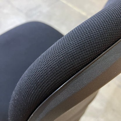 Pago Black Fabric Task Chair with Green Lever