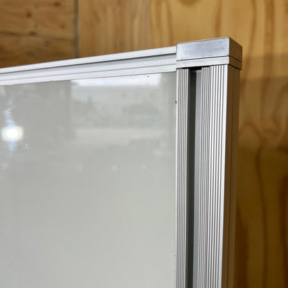 Freestanding Whiteboard and Felt Pin Board on Wheels