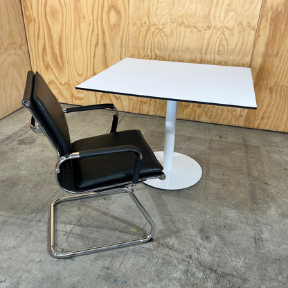 Square Table in White Laminate