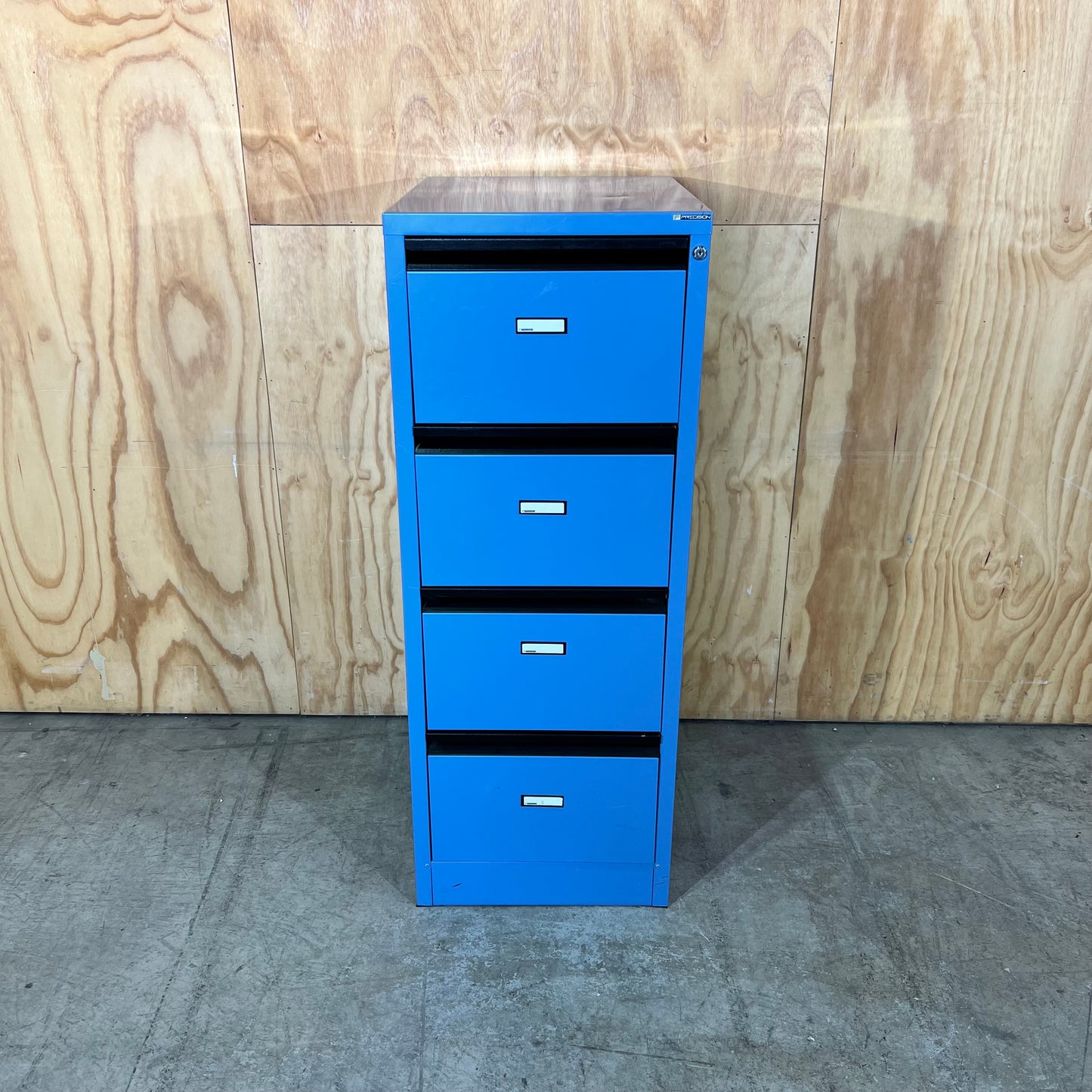 Precision Blue 4-Drawer Filing Cabinet