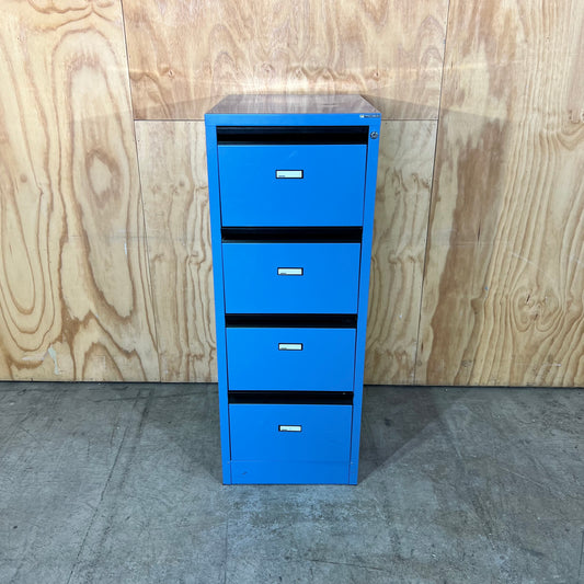 Precision Blue 4-Drawer Filing Cabinet