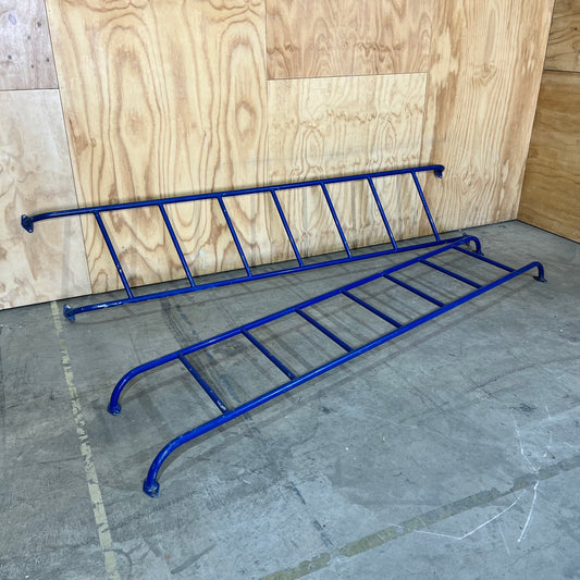 Set of Blue Metal Playground Skewed Ladders