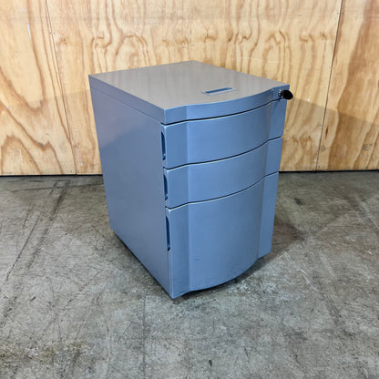 Silver Sloped 3 Drawer Pedestal