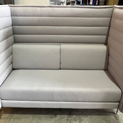 Vitra Alcove Highback Cabin in Grey (Middle Table Missing)
