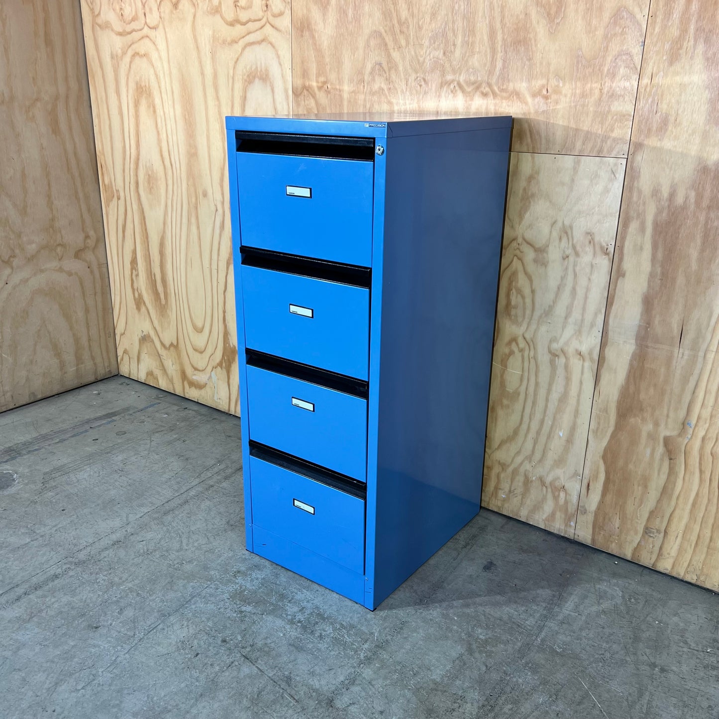 Precision Blue 4-Drawer Filing Cabinet